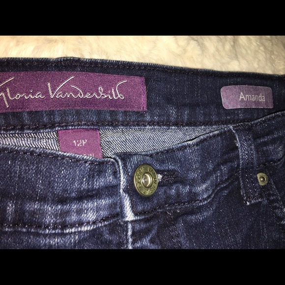 Gloria Vanderbilt Amanda straight leg petite Jeans - Picture 3 of 6